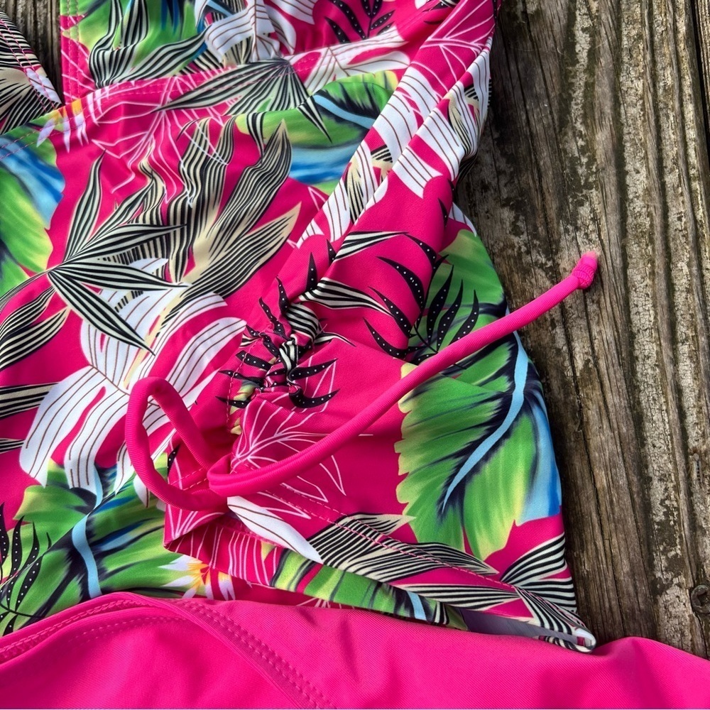 Tropical print 2 piece tankini - Picture 6 of 10